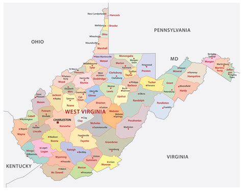 west virginia capital map|West Virginia Map .
